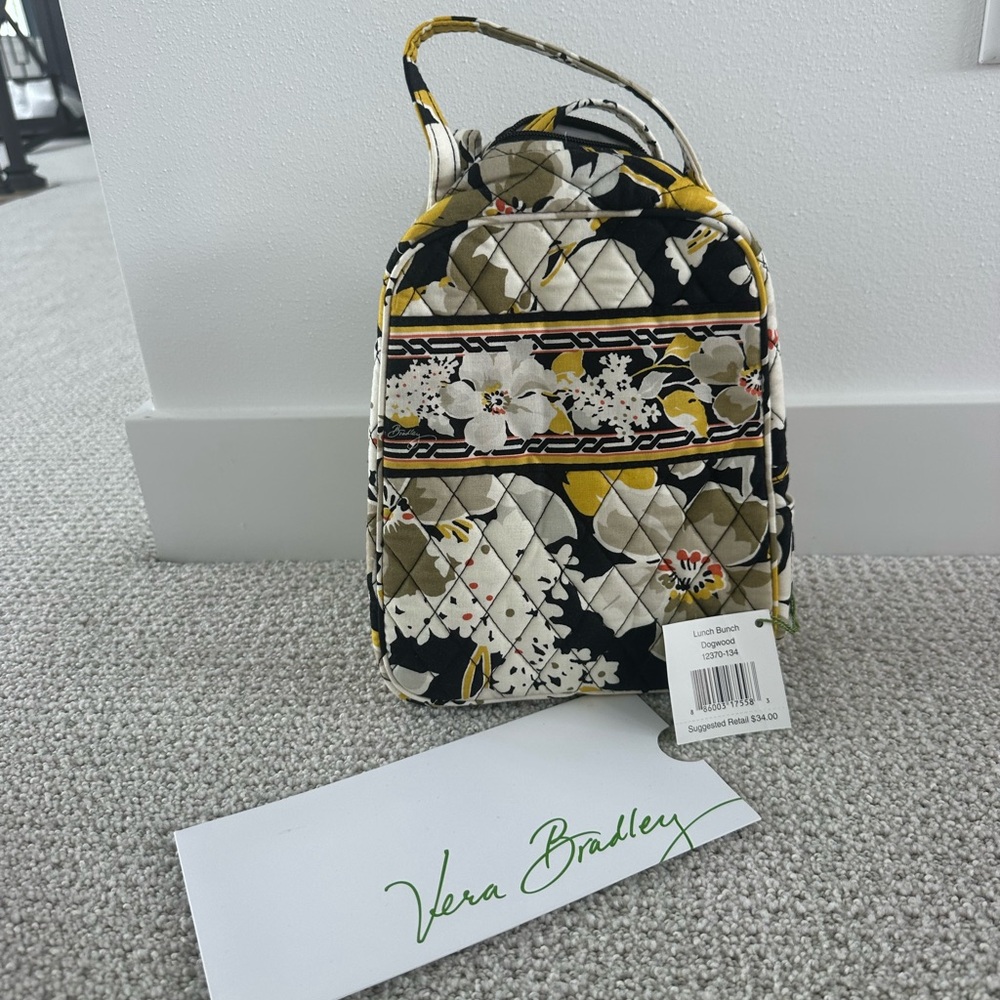 Vera Bradley Black and Yellow lunch box